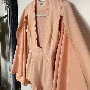 House of CB shorts jumper with cape